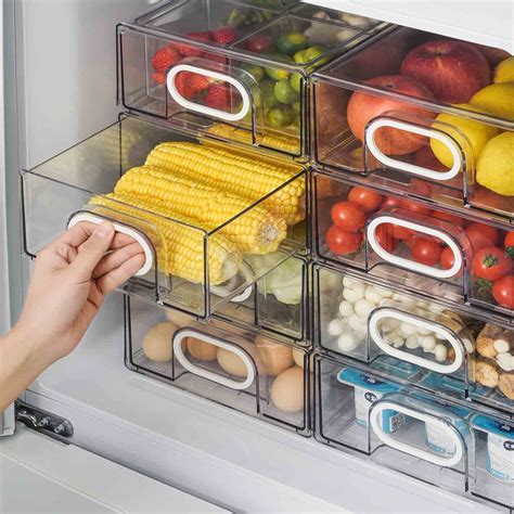Buy Pc Refrigerator Organizer Bin Fridge Organizer And Storage Clear Stackable Fridge