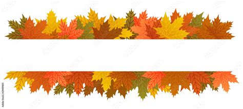 Autumn Leaves Banner Copy Space Maple Leaf Stock Vector Adobe Stock