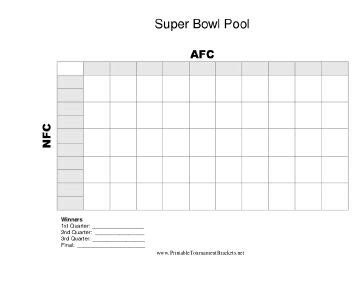 Printable Square Super Bowl Grid Super Bowl Pool Football Pool