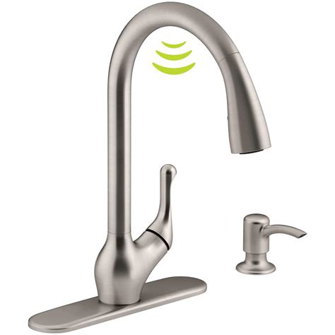 Kohler malleco touchless kitchen faucet installation #kohler #faucetinstallation moen motionsense faucet review: KOHLER Barossa with Response Touchless Technology Single ...