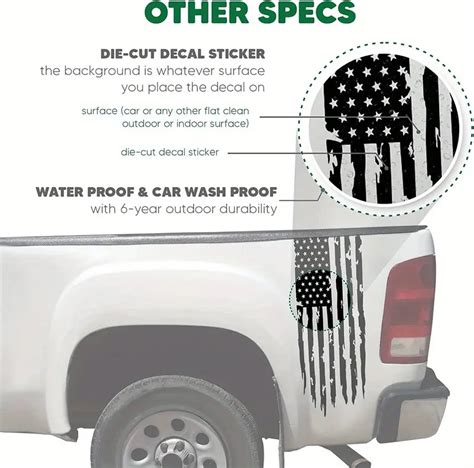 American Flag Car Decals Black American Flag Truck Tailgate Temu