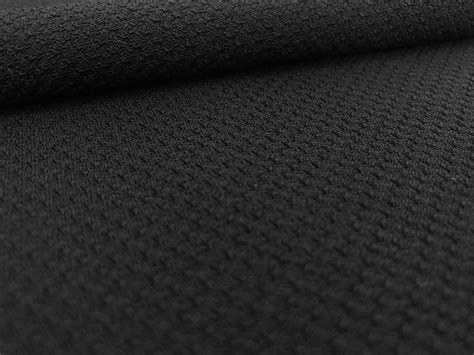 Italian Stretch Wool Crepe Pique In Black Bandj Fabrics