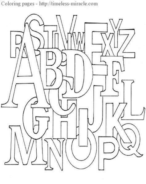 Alphabet Letter Coloring Pages Photo 3 Timeless