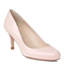 Pale Pink Patent Mid Heel Court Shoe BrandAlley