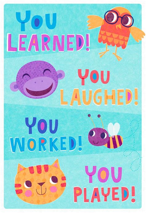 Graduating is a landmark achievement in one's life and is certainly worth celebrating. Cute Animals Kindergarten Graduation Card - Greeting Cards - Hallmark