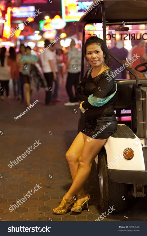 Asian Woman In Pattaya Walking Street Thailand Stock Photo 78919618