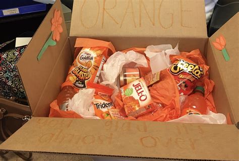 Orange Themed Care Package Jell O Snack Recipes Snacks