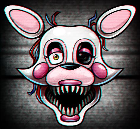 How To Draw Mangle From Five Nights At Freddys 2 Step By Step Drawing
