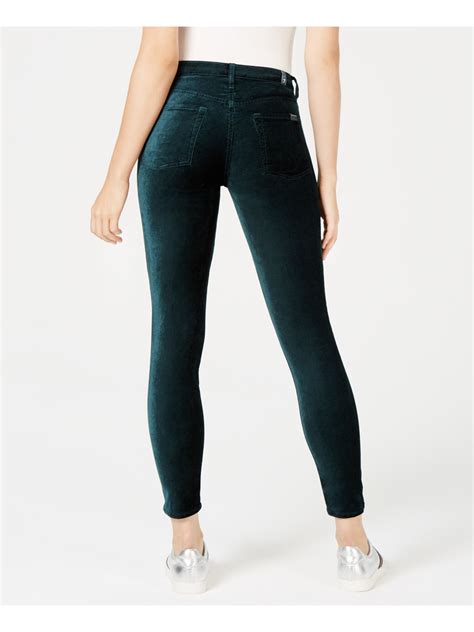 For All Mankind Womens New Green Velvet Ankle Skinny Jeans