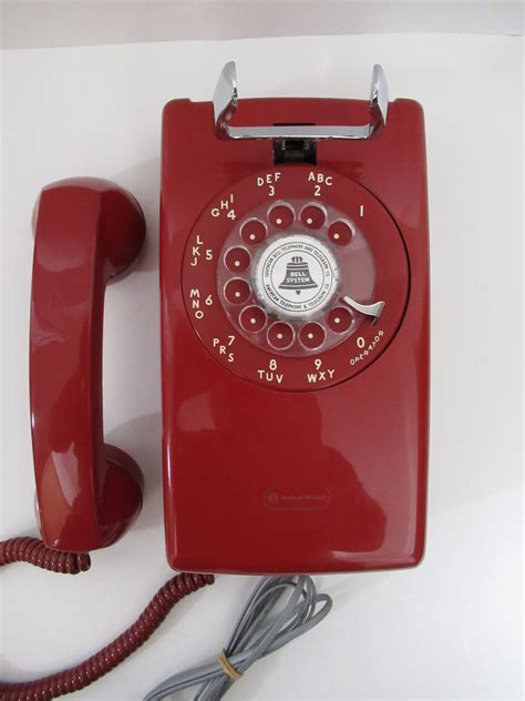Red Western Electric 554 Telephone Is A Red Classic Wall Phone That