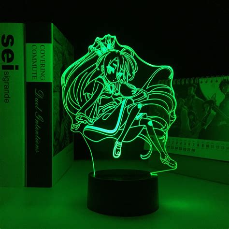 No Game No Life Figure Shiro LED Night Light For Bedroom Decor Birthday