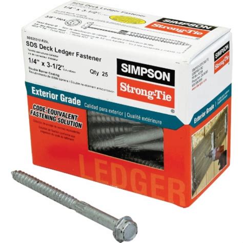 Simpson Strong Tie 25 14x3 12 Wood Screw Sds25312 R25l Pack Of 10 10