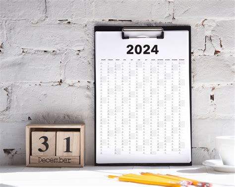 2024 Calendar Blank Vertical Yearly View Extra Large Wall Etsy 2024