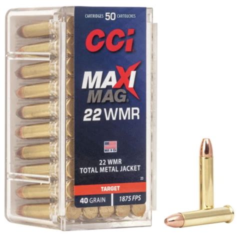 Cci Ammunition Maxi Mag 22 Winchester Magnum Rimfire 40 Grain Jacketed
