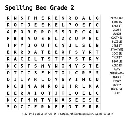 Download Word Search On Spelling Bee Grade 2