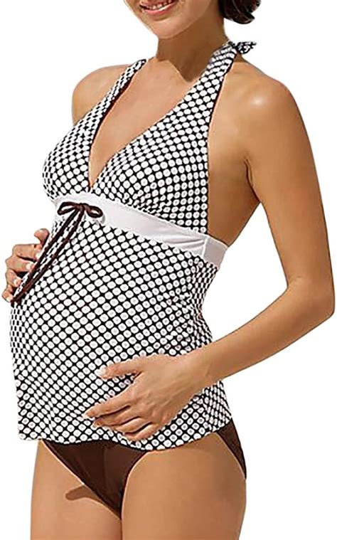 LHWY Swimwear Plus Size Maternity Tankinis Women Dot Printing Bikinis