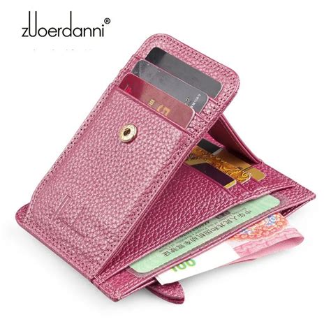 Mini Leather Fashion Business Id Credit Card Holder Women Bank Card