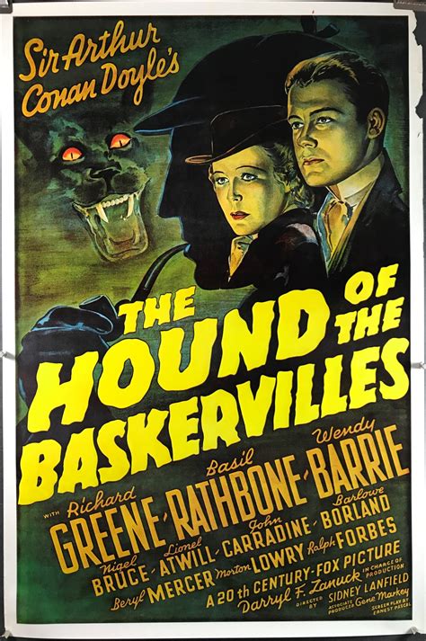 Hound Of The Baskervilles Original Sherlock Holmes Movie Poster Original Vintage Movie Posters