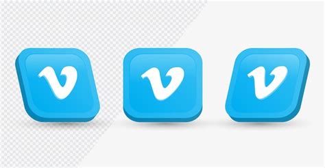 Premium Vector Vimeo Logo Icon In Modern 3d Rendering Square For