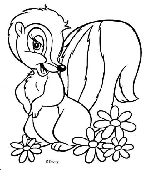 Flower The Skunk Coloring Pages - Coloring Home