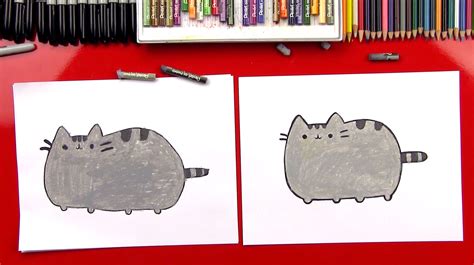 How To Draw The Pusheen Cat Art For Kids Hub