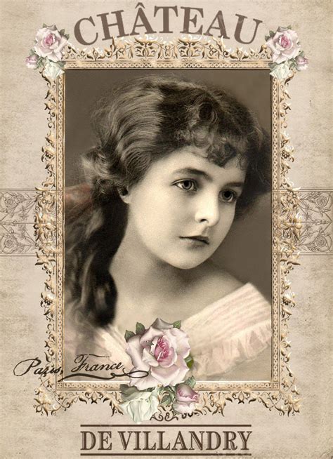 Vintage Girl Digital Collage Sepia P1022 Free For Personal Use