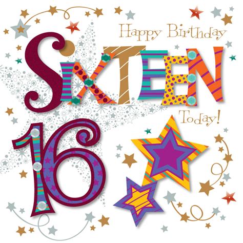 16th birthday party theme ideas and 16th birthday suggestions are available. Sixteen Today 16th Birthday Greeting Card | Cards | Love Kates
