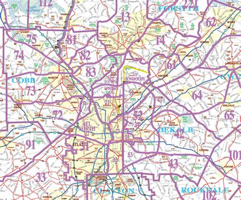 Metro Atlanta Zip Code Map Free Map