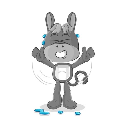 Premium Vector Donkey Stretching Character Cartoon Mascot Vector