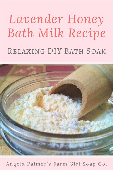 Diy Milk Bath Recipe Homemade Lavender Honey Bath Milk