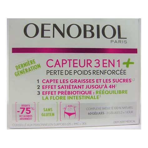 Oenobiol Capteur 3 En 1 Perte De Poids Renforcée 60 Gélules