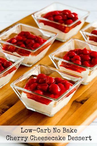 Heat the heavy cream and mix it with the chocolate pieces until creamy consistency. Low-carb No Bake Cherry Cheesecake Dessert With Cream Cheese, Heavy Cream, Sweetener, … | Low ...