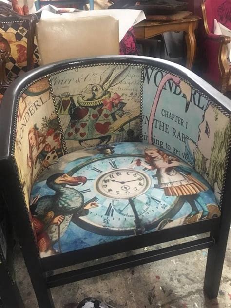 Alices Adventures In Wonderland Chair 😍😍 Funky Furniture Painted