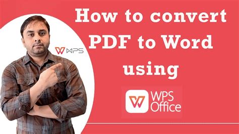 Click icon to show file qr code or save file to online storage services such as google drive or. How to WPS Office Convert PDF to Word File - YouTube