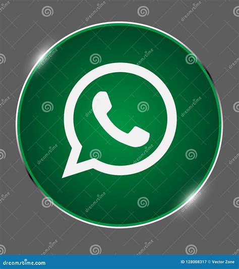Whatsapp Button Social Media Communicate Chat Logo In A Shine Medal