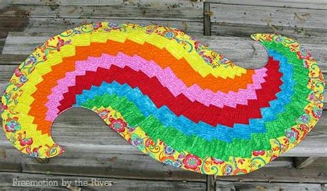 Spicy Spiral Table Runner Quilted Freemotion By The River Quilted