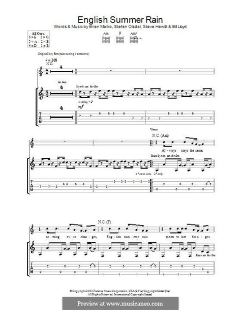 Guitar Tabs Placebo Every Me