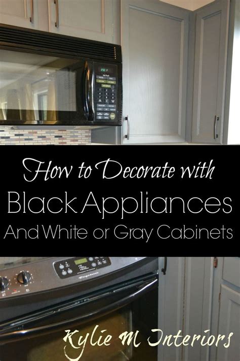 If your kitchen island has cabinets, painting them black is a great way to subtly get in on the trend. Black Appliances and White or Gray Cabinets - How to Make ...