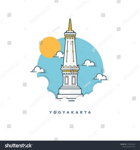 Vektor Stok Tugu Jogja Yogyakarta Vector Logo Tanpa Royalti