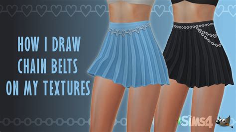 How I Draw Chain Belts On My Textures Gimp Tutorial The Sims 4 Youtube