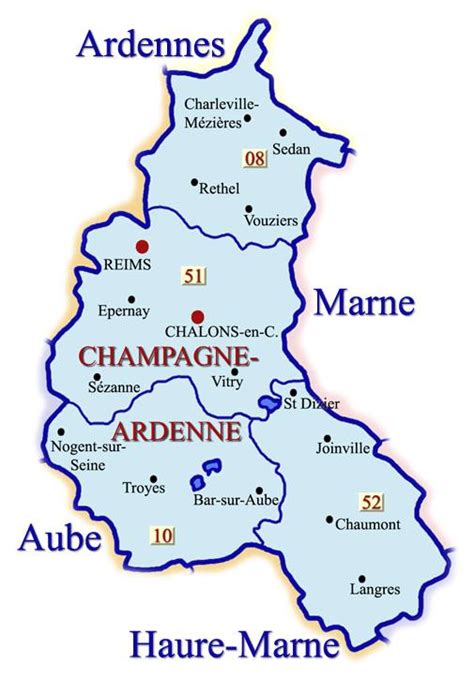 Champagne Ardenne Carte