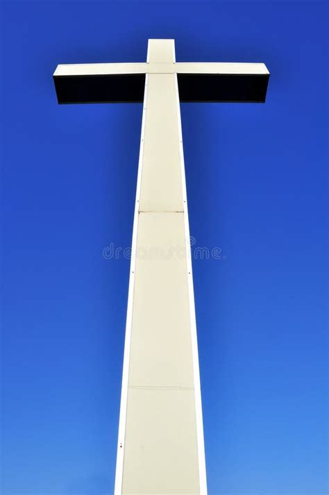 Cross In Perspective On Blue Sky Stock Photo Image Of Calvary Faith