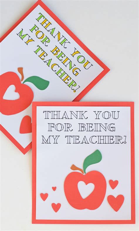 Teacher Appreciation Day Printable Cards