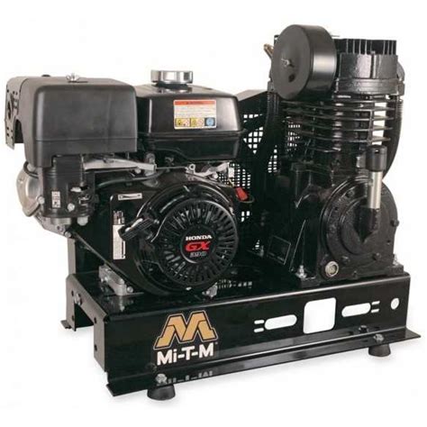 Mi T M Base Mount Two Stage Honda Gas Air Compressor Abs 13h B