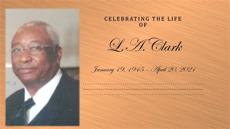 L.A. Clark - Funeral Service - YouTube