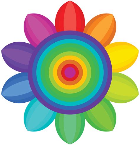 Rainbow Flower Png Png Image Collection