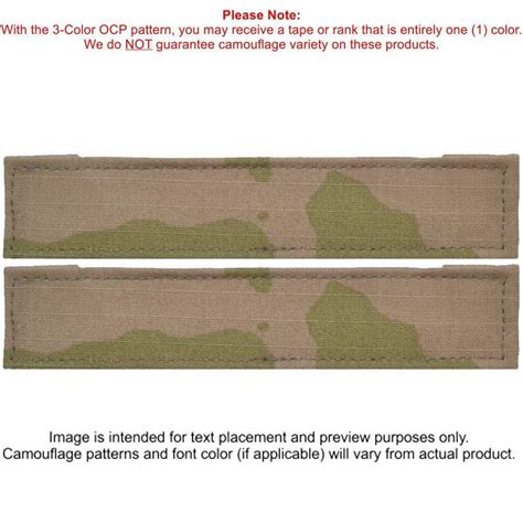 2 Piece Custom Army Name Tape Set W Hook Fastener Backing 3 Color O