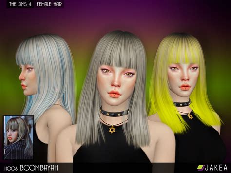 Sims 4 Hairs ~ The Sims Resource H006 Boombayah Hair By