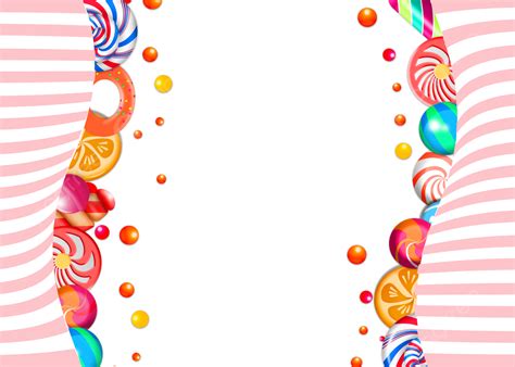 Simple Cartoon Candy Border Background Pc Wallpaper Pink Candy
