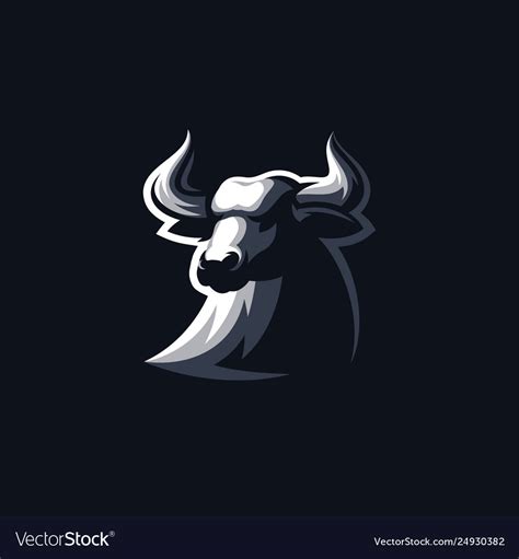Bull Logo Design Ready To Use Royalty Free Vector Image